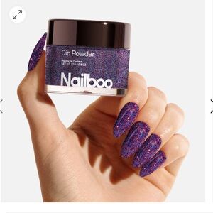 Nailboo Purple Glitter Dip Powder
